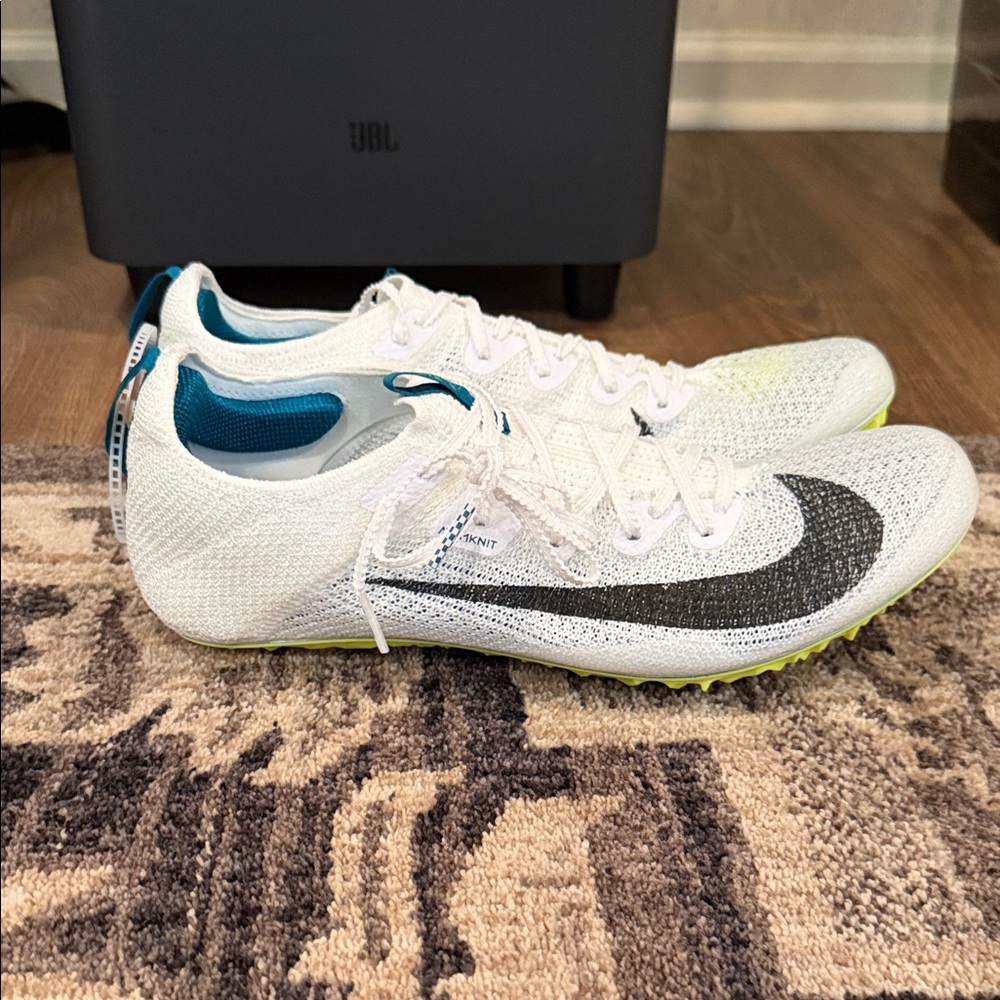 Nike Zoom Superfly Elite 2 White Bright Spruce Track Spikes Mens FZ9662 100